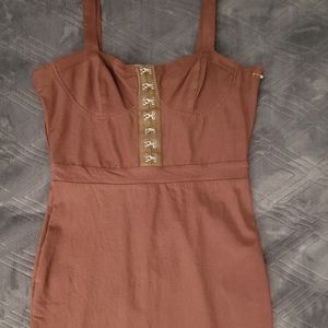 Pretty N Brown Strap Dress
